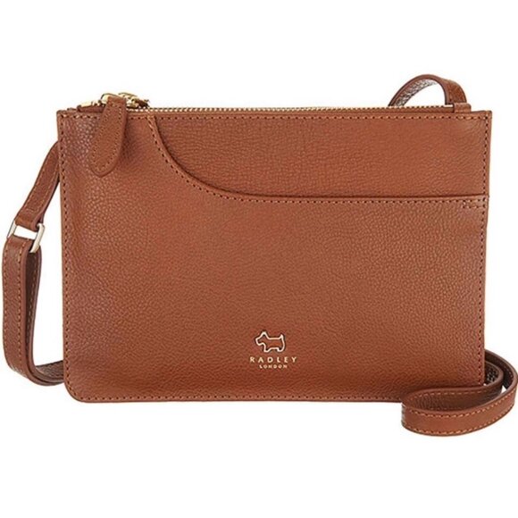 RADLEY LONDON Handbags - Radley London POCKETS Honey Brown Leather Small Crossbody Bag
